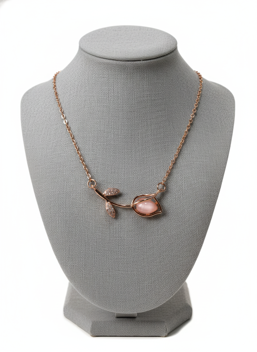 Rohari - Rose Gold Tulip Necklace.