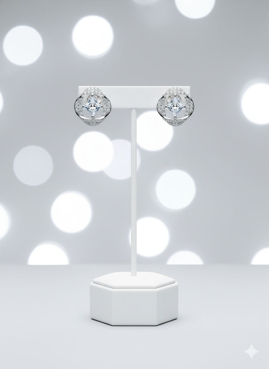 Rohari - Radiant Embrace Studs (Silver Tone)