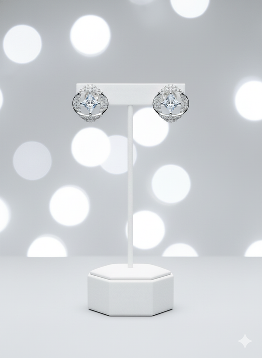 Rohari - Radiant Embrace Studs (Silver Tone)