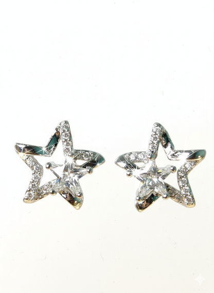 Rohari - Celestial Double Star Stud Earrings