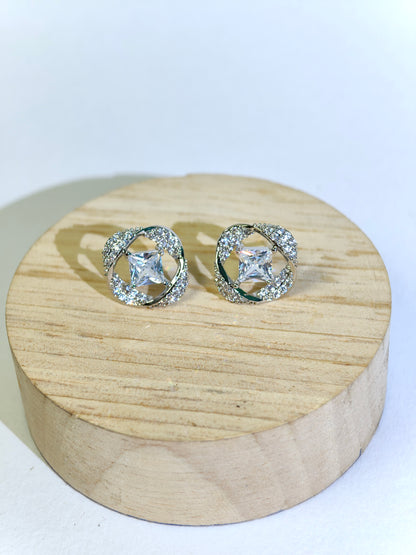 Rohari - Radiant Embrace Studs (Silver Tone)